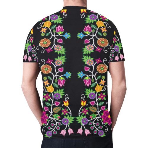 Floral Beadwork New All Over Print T-shirt for Men (Model T45) New All Over Print T-shirt for Men (T45) e-joyer