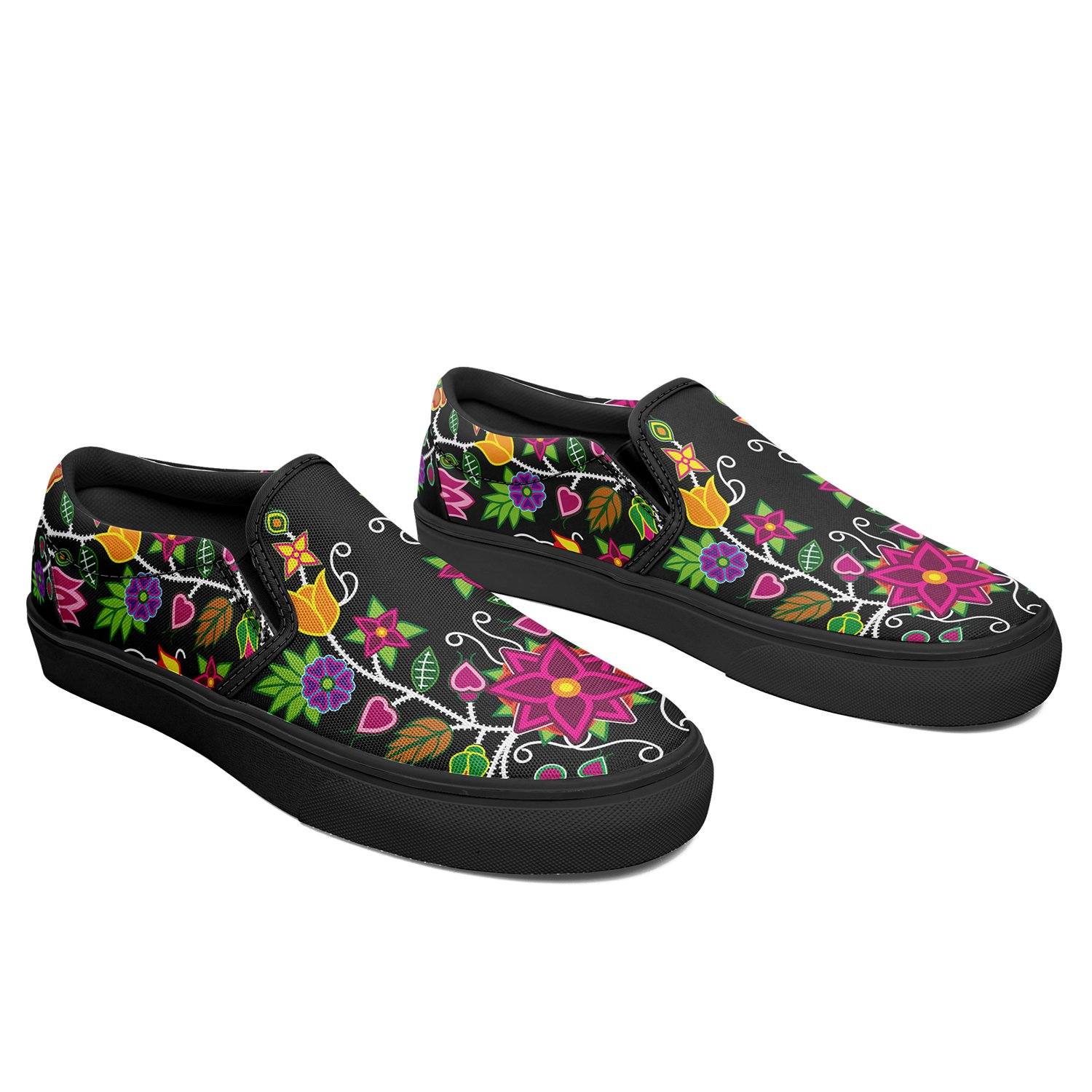 Floral Beadwork Otoyimm Canvas Slip On Shoes 49 Dzine