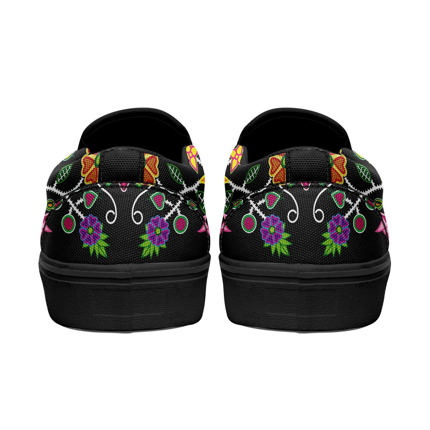 Floral Beadwork Otoyimm Canvas Slip On Shoes 49 Dzine