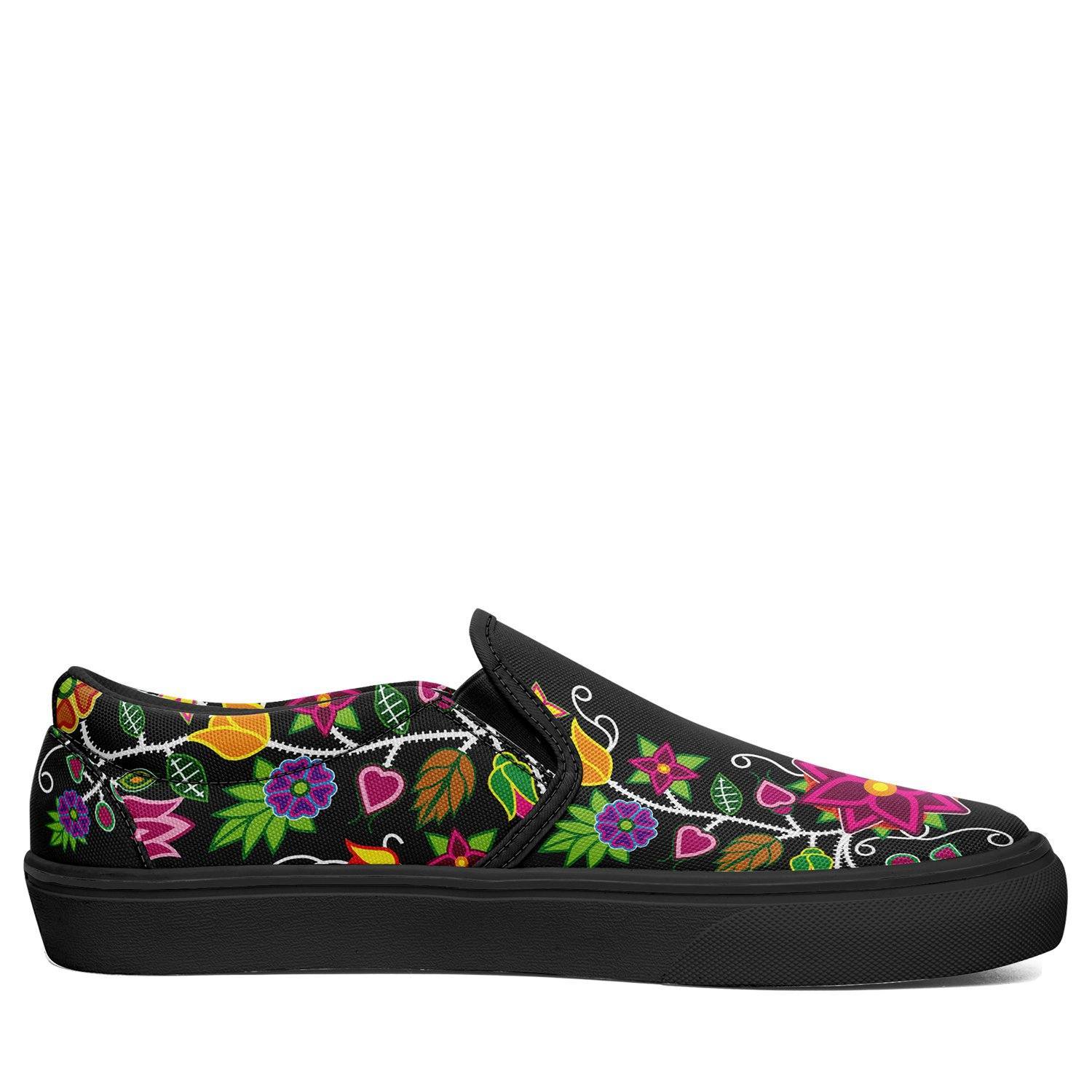 Floral Beadwork Otoyimm Kid's Canvas Slip On Shoes 49 Dzine