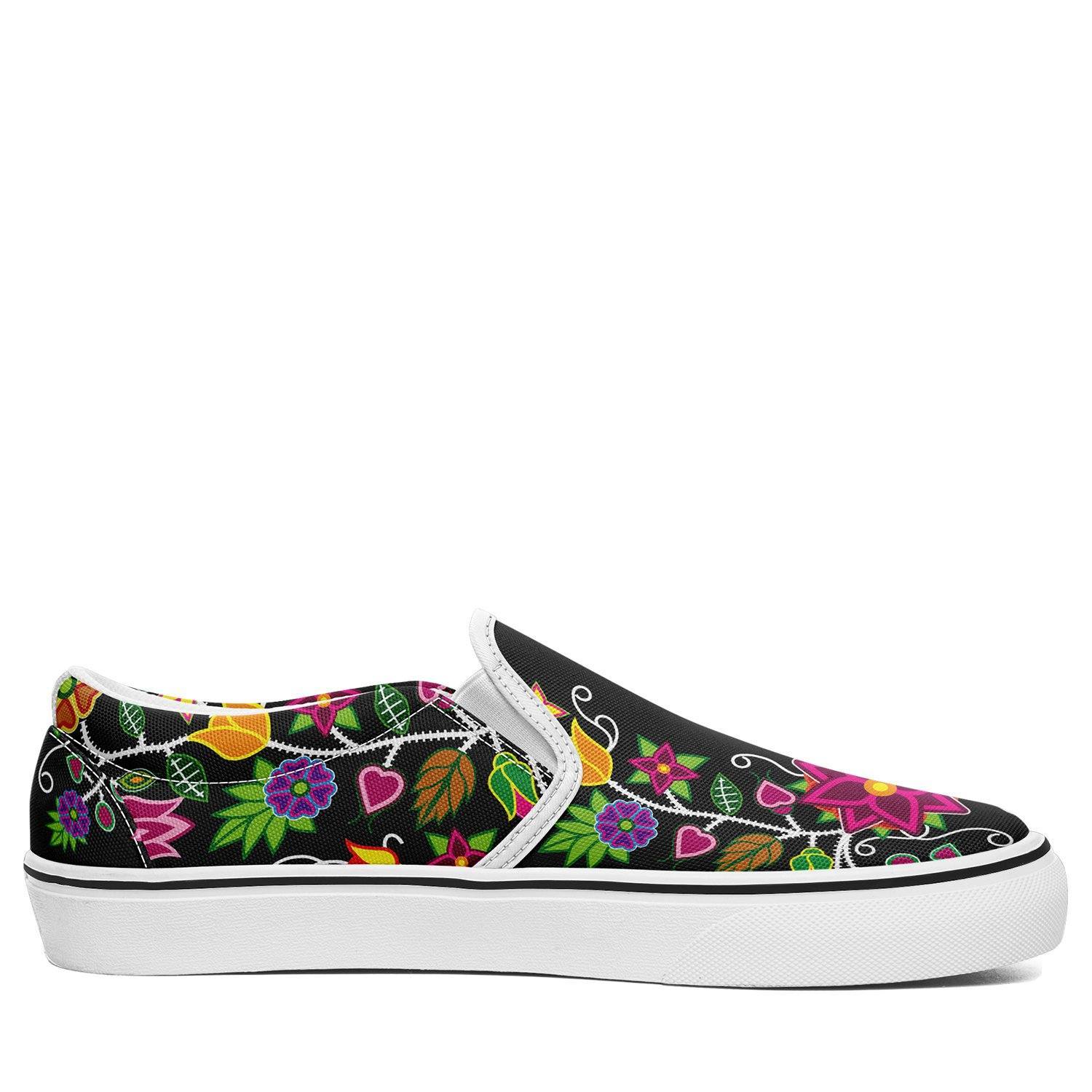 Floral Beadwork Otoyimm Kid's Canvas Slip On Shoes 49 Dzine