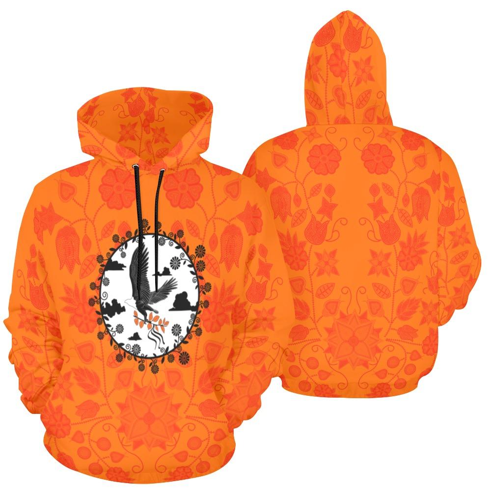 Floral Beadwork Real Orange Carrying Their Prayers All Over Print Hoodie for Men (USA Size) (Model H13) All Over Print Hoodie for Men (H13) e-joyer