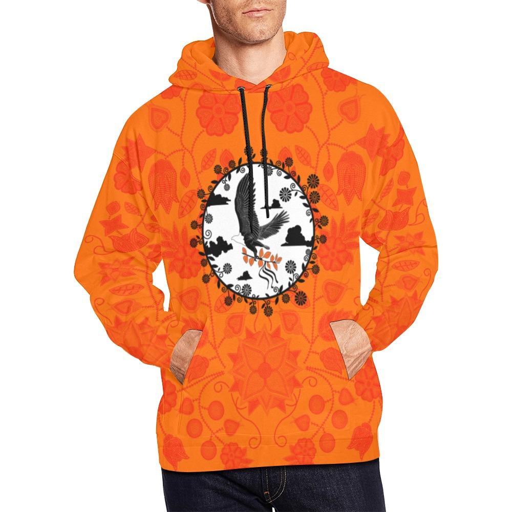 Floral Beadwork Real Orange Carrying Their Prayers All Over Print Hoodie for Men (USA Size) (Model H13) All Over Print Hoodie for Men (H13) e-joyer