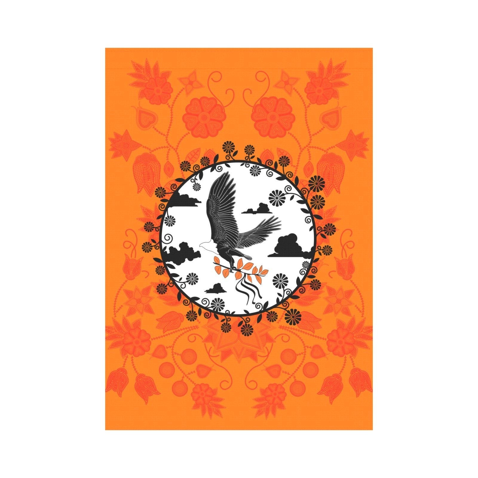 Floral Beadwork Real Orange - Carrying Their Prayers Garden Flag 28''x40'' (Two Sides Printing) Garden Flag 28‘’x40‘’ (Two Sides) e-joyer
