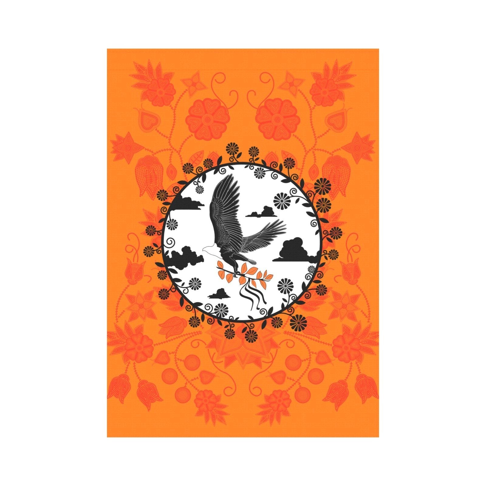 Floral Beadwork Real Orange - Carrying Their Prayers Garden Flag 28''x40'' (Two Sides Printing) Garden Flag 28‘’x40‘’ (Two Sides) e-joyer