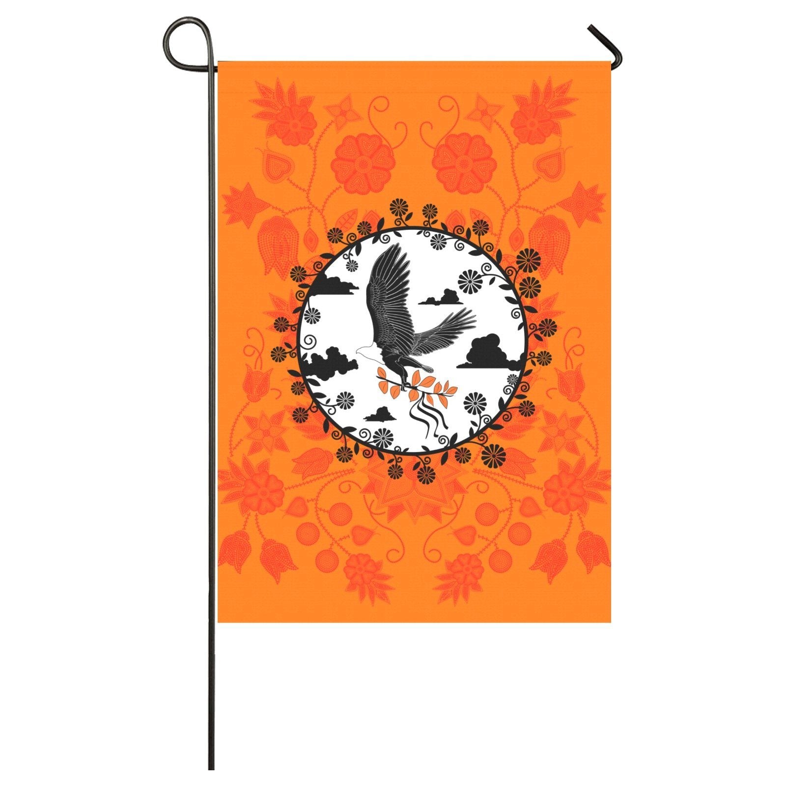 Floral Beadwork Real Orange - Carrying Their Prayers Garden Flag 28''x40'' (Two Sides Printing) Garden Flag 28‘’x40‘’ (Two Sides) e-joyer