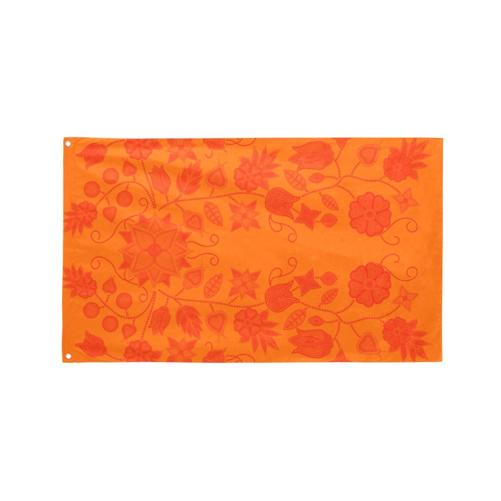 Floral Beadwork Real Orange Garden Flag 59"x35" Garden Flag 59"x35" e-joyer