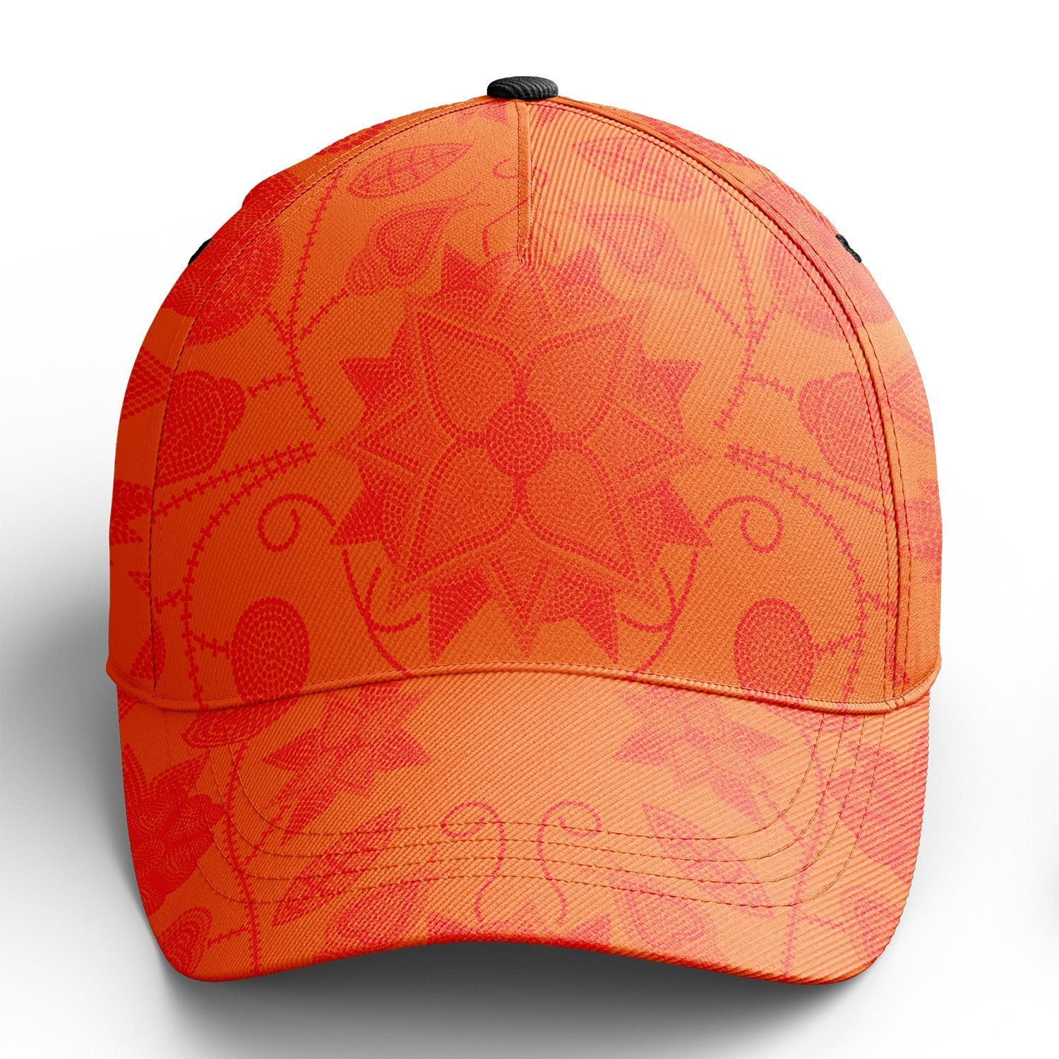 Floral Beadwork Real Orange Snapback Hat hat Herman
