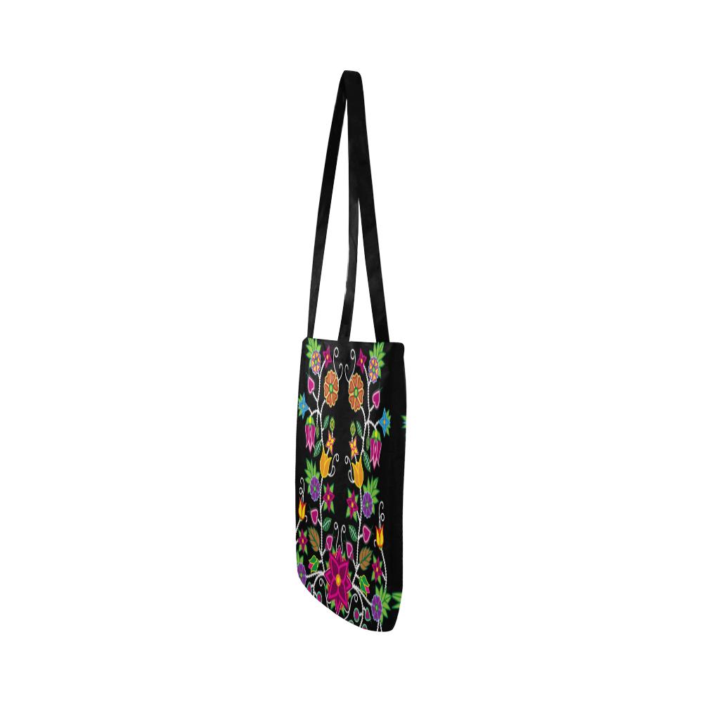 Floral Beadwork Reusable Shopping Bag Model 1660 (Two sides) Shopping Tote Bag (1660) e-joyer 