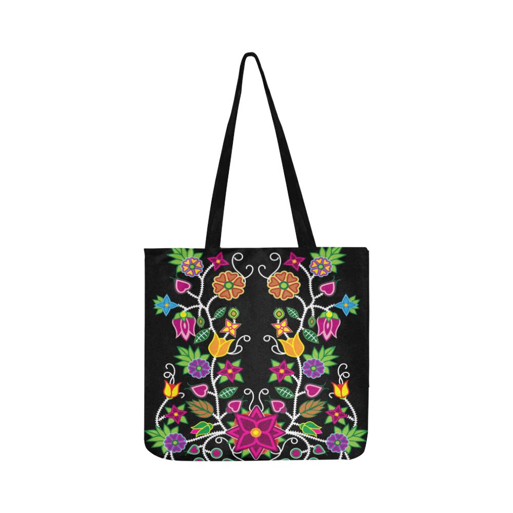 Floral Beadwork Reusable Shopping Bag Model 1660 (Two sides) Shopping Tote Bag (1660) e-joyer 