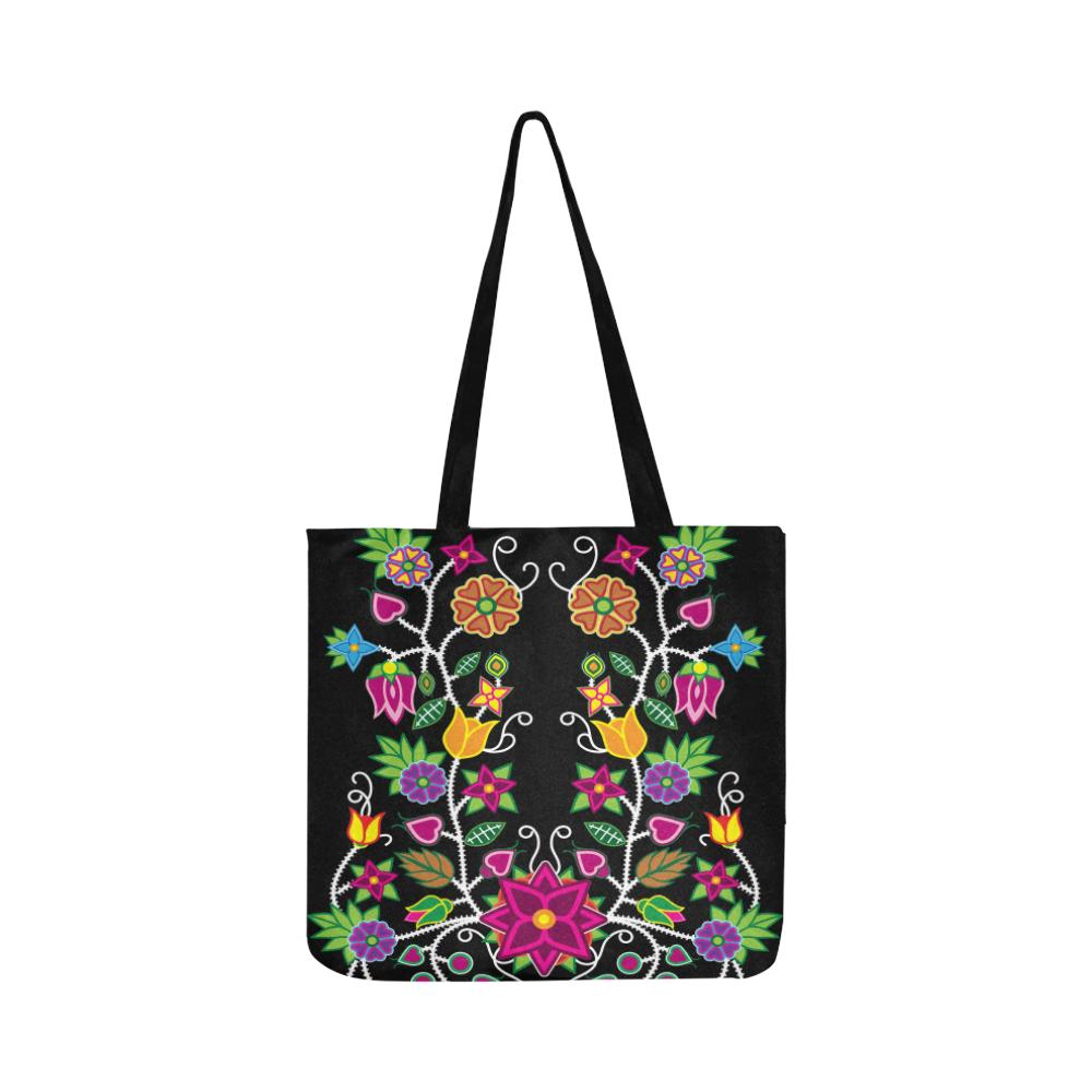 Floral Beadwork Reusable Shopping Bag Model 1660 (Two sides) Shopping Tote Bag (1660) e-joyer