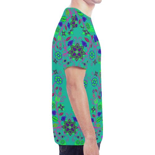 Floral Beadwork Seven Clans Deep Lake New All Over Print T-shirt for Men (Model T45) New All Over Print T-shirt for Men (T45) e-joyer