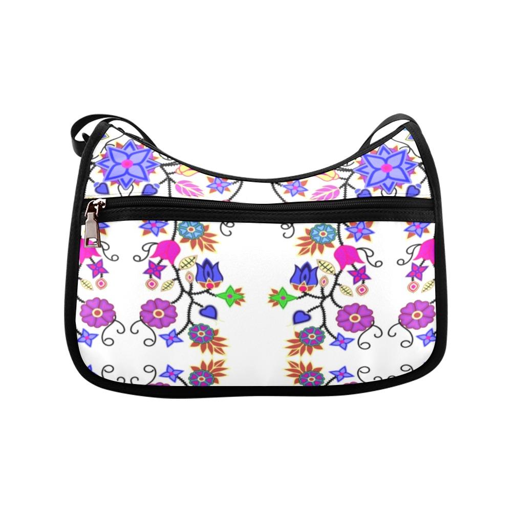 Floral Beadwork Seven Clans White Crossbody Bags (Model 1616) Crossbody Bags (1616) e-joyer