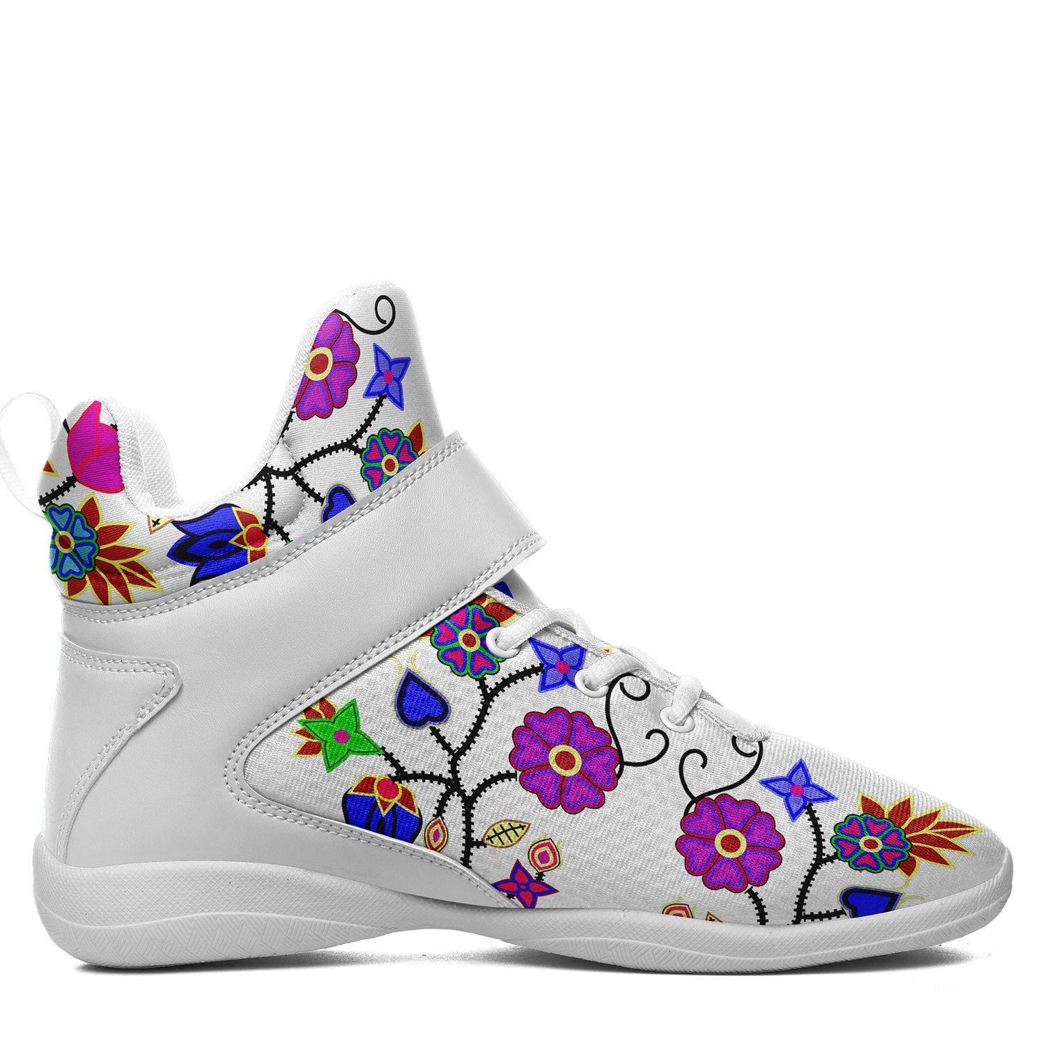 Floral Beadwork Seven Clans White Ipottaa Basketball / Sport High Top Shoes 49 Dzine