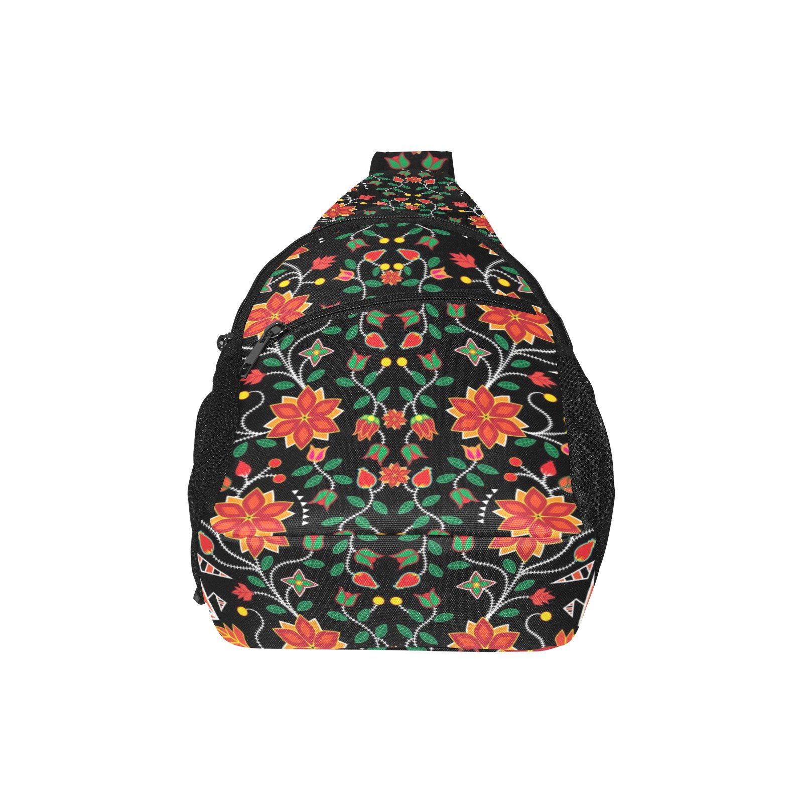 Floral Beadwork Six Bands All Over Print Chest Bag (Model 1719) All Over Print Chest Bag (1719) e-joyer