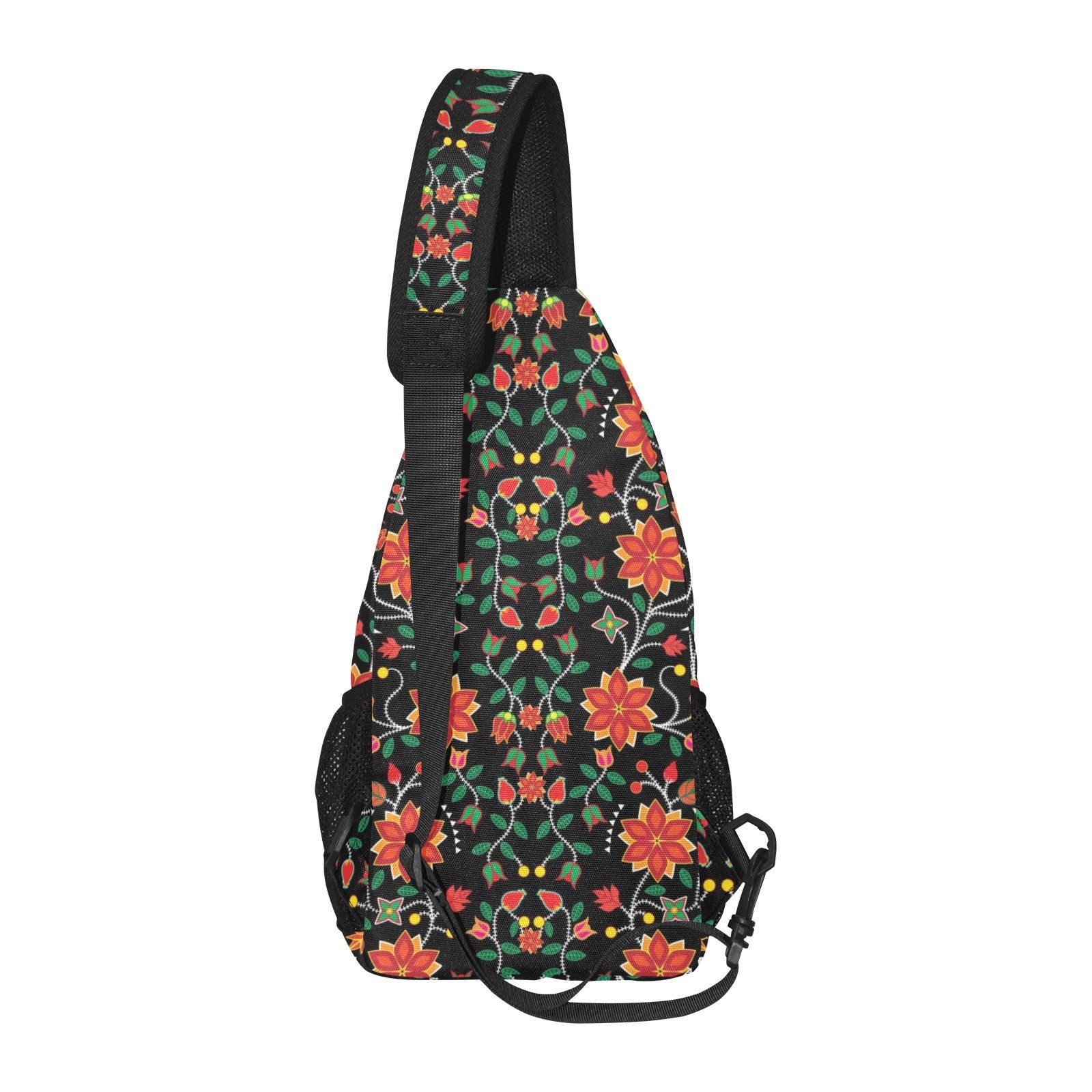 Floral Beadwork Six Bands All Over Print Chest Bag (Model 1719) All Over Print Chest Bag (1719) e-joyer