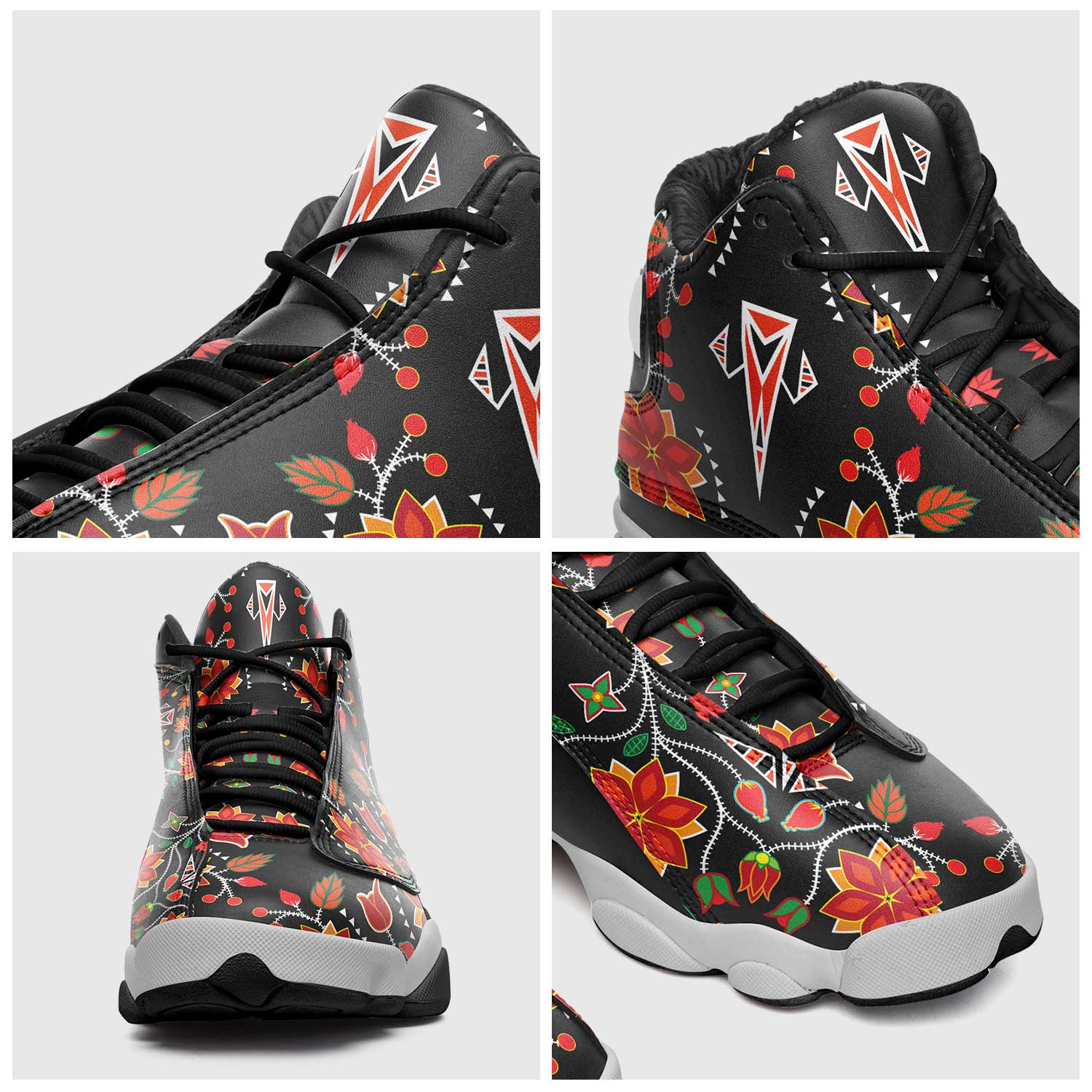 Floral Beadwork Six Bands Athletic Shoes Herman