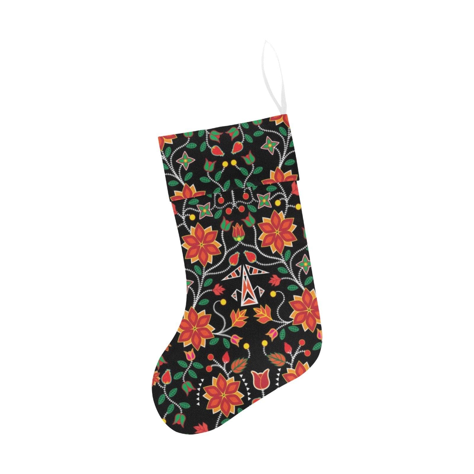 Floral Beadwork Six Bands Christmas Stocking holiday stocking e-joyer
