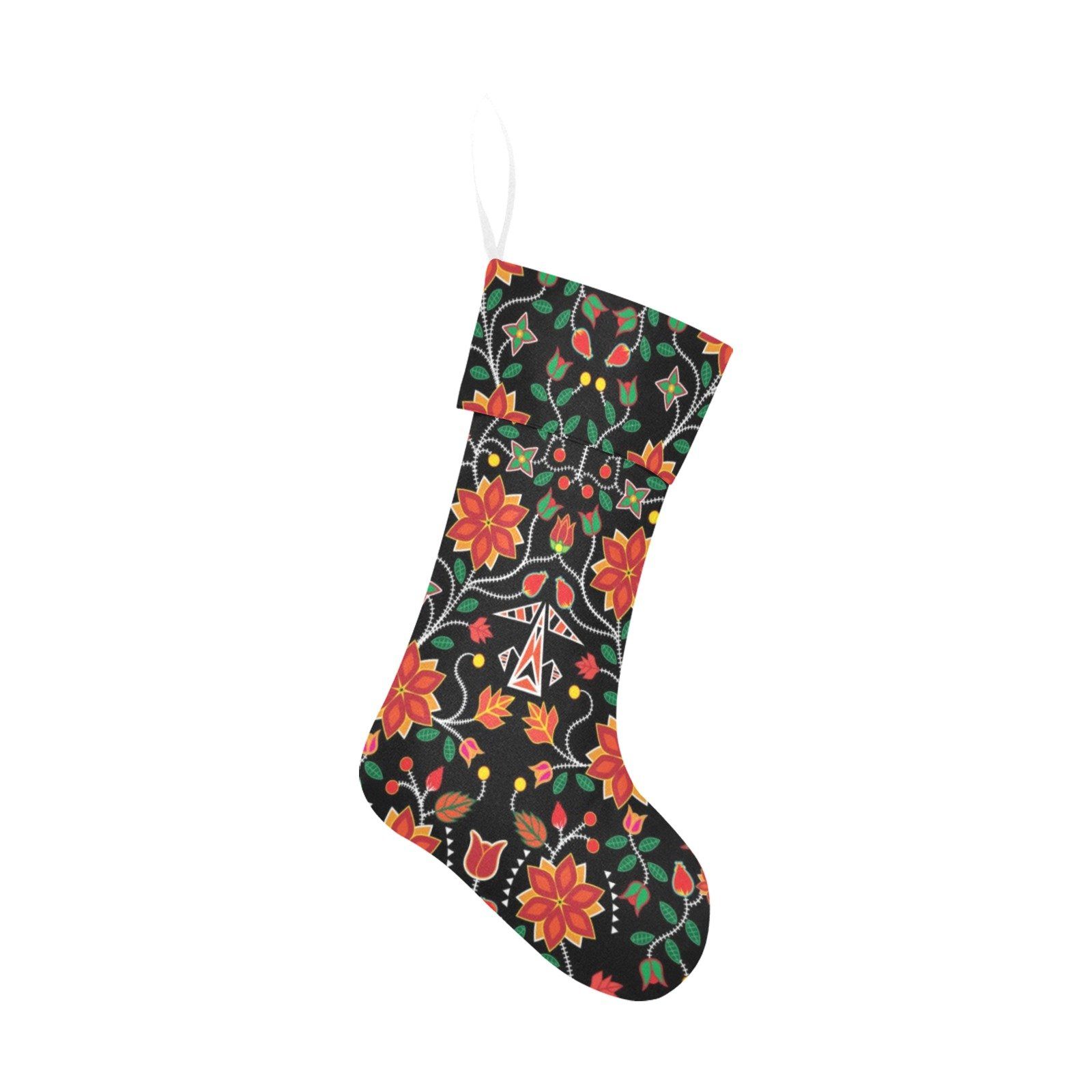 Floral Beadwork Six Bands Christmas Stocking holiday stocking e-joyer