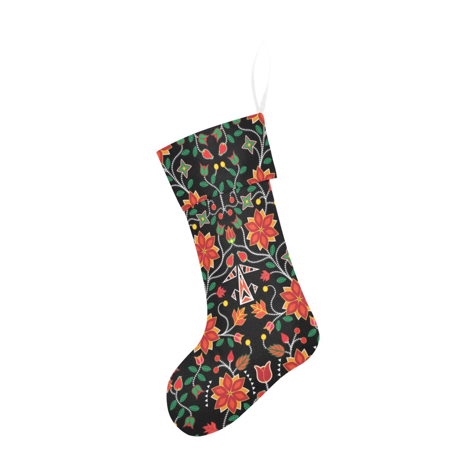 Floral Beadwork Six Bands Christmas Stocking holiday stocking e-joyer
