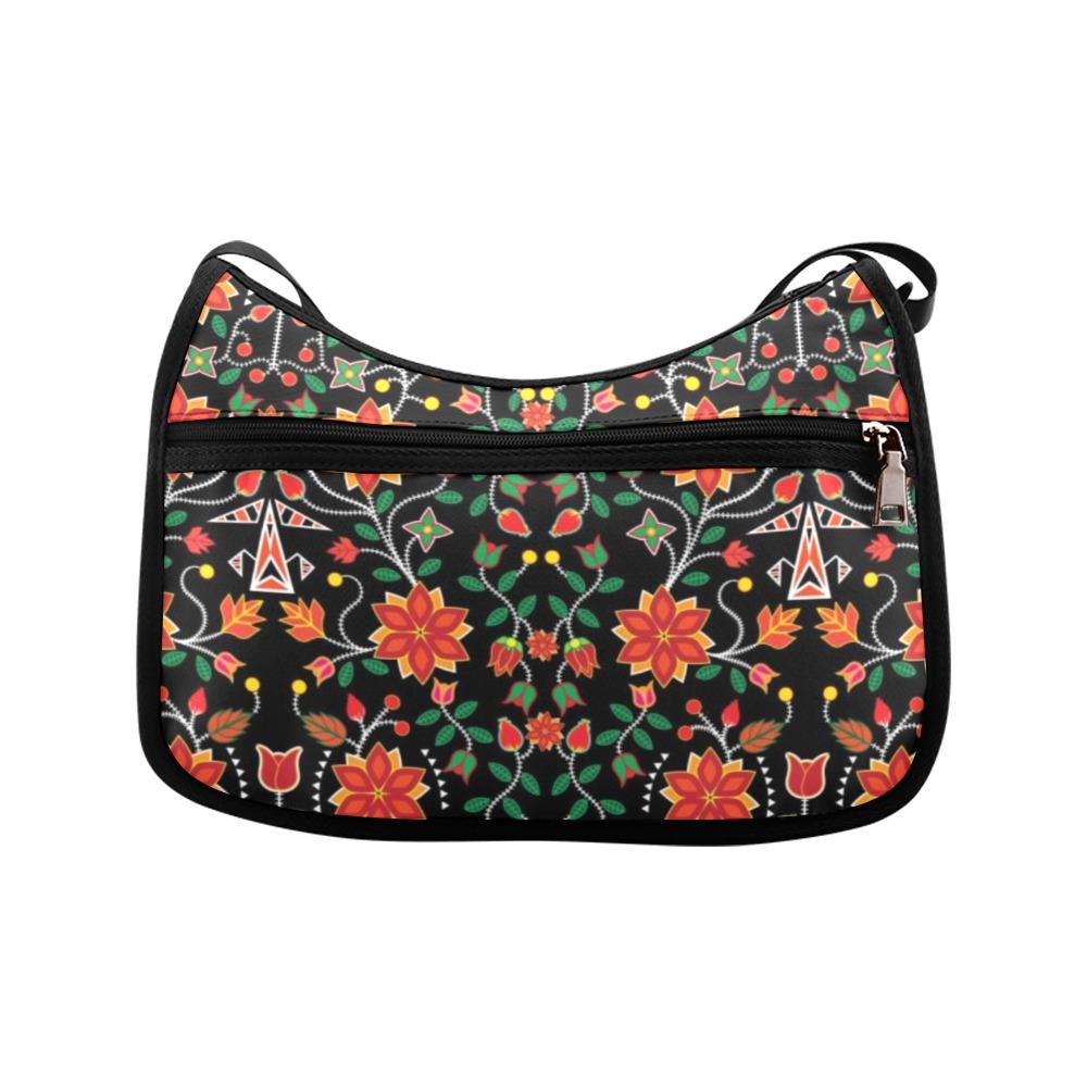 Floral Beadwork Six Bands Crossbody Bags (Model 1616) Crossbody Bags (1616) e-joyer 