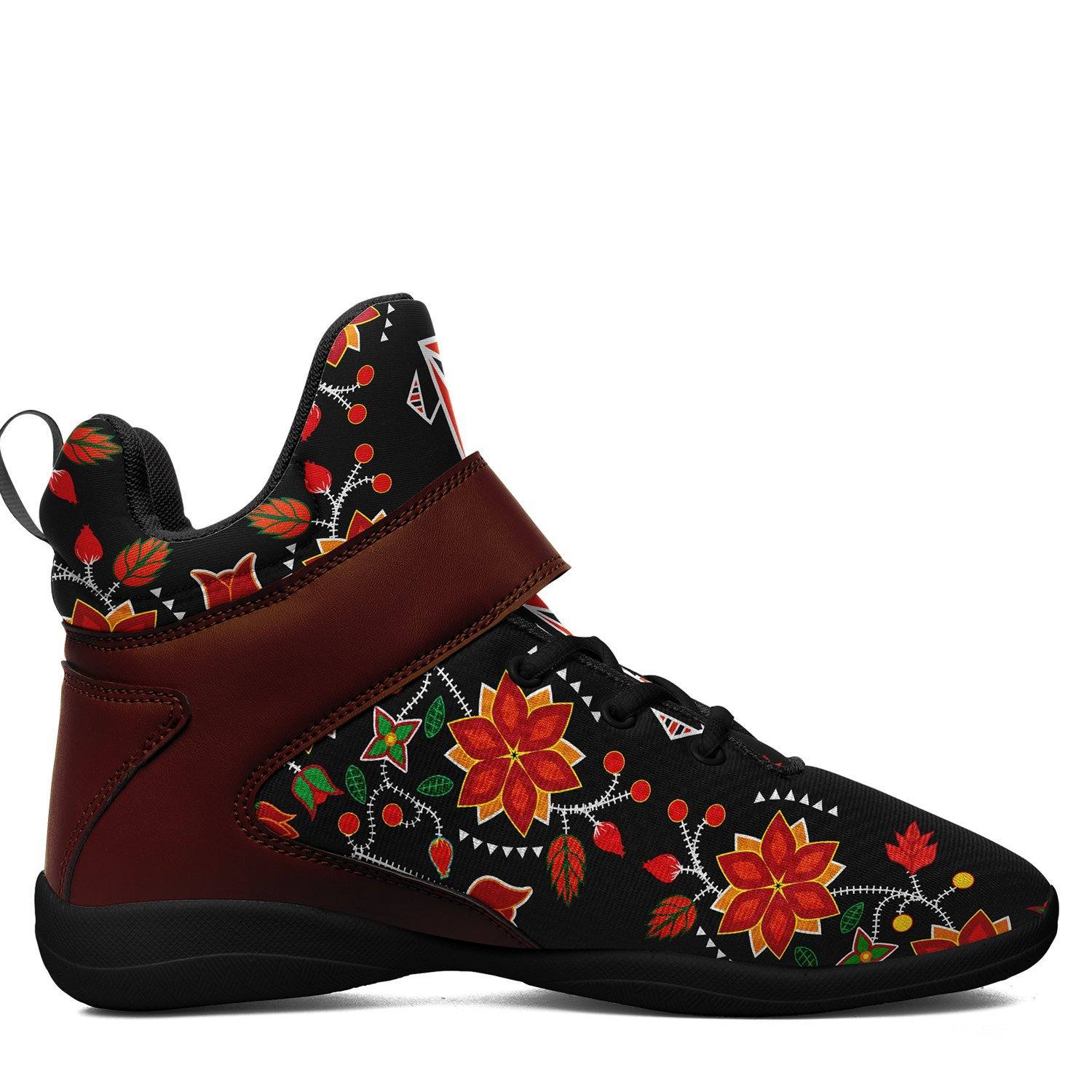Floral Beadwork Six Bands Kid's Ipottaa Basketball / Sport High Top Shoes 49 Dzine