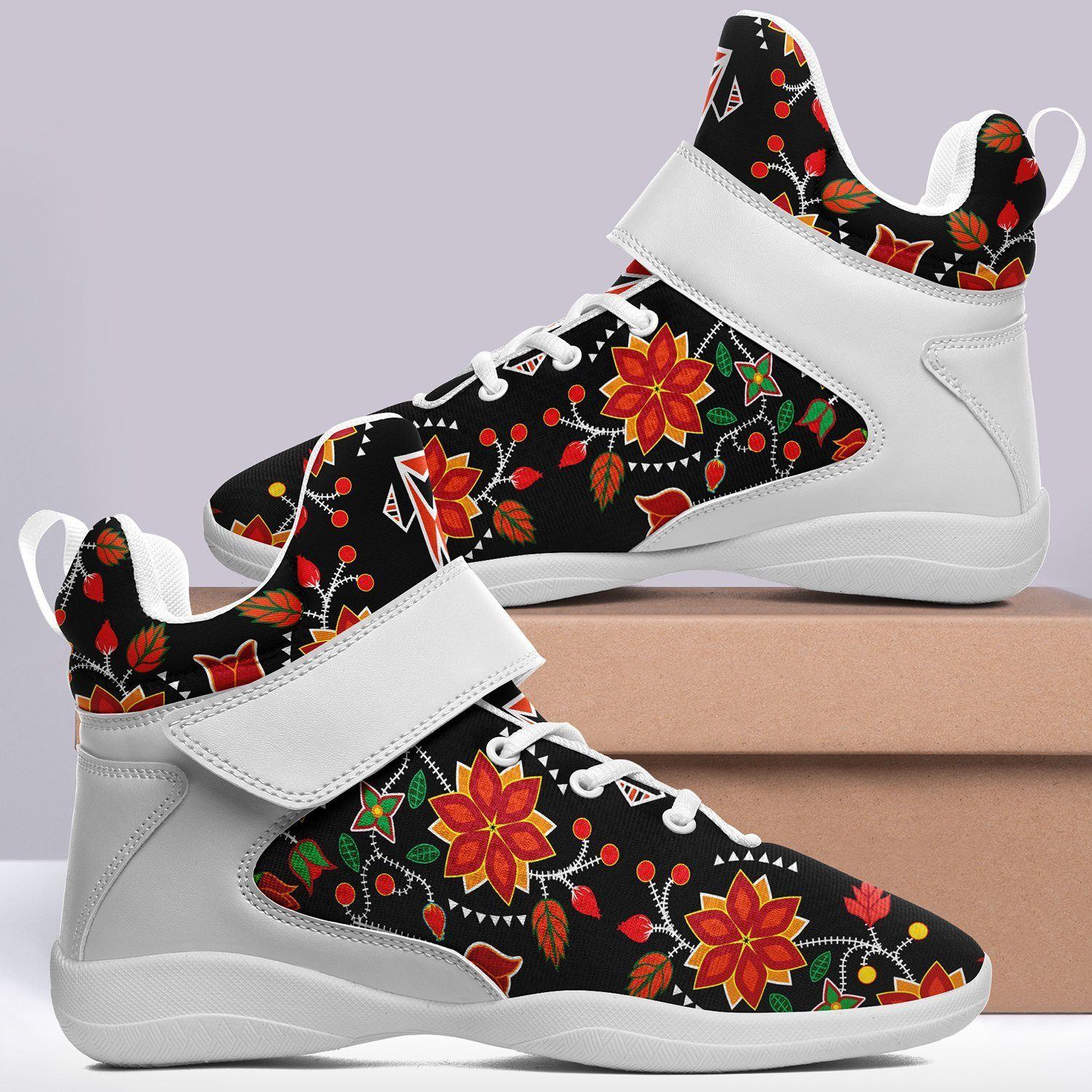 Floral Beadwork Six Bands Kid's Ipottaa Basketball / Sport High Top Shoes 49 Dzine