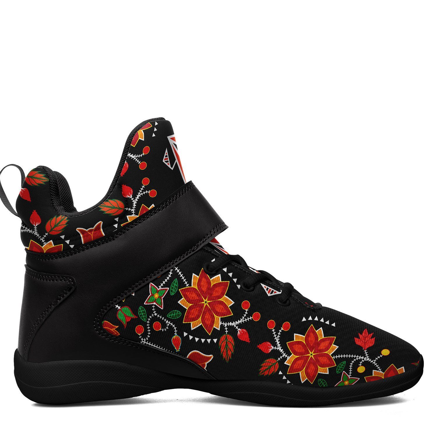 Floral Beadwork Six Bands Kid's Ipottaa Basketball / Sport High Top Shoes 49 Dzine