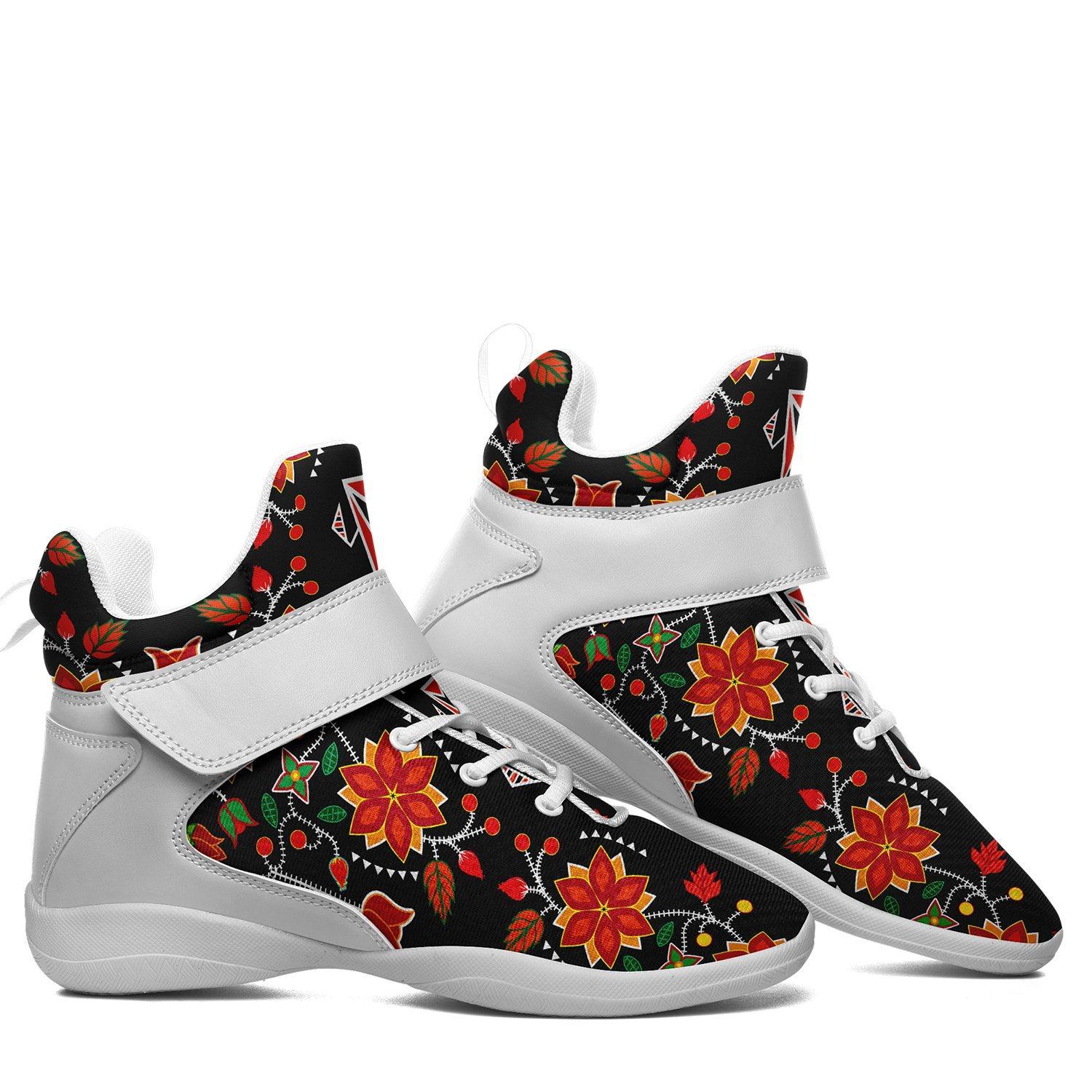 Floral Beadwork Six Bands Kid's Ipottaa Basketball / Sport High Top Shoes 49 Dzine