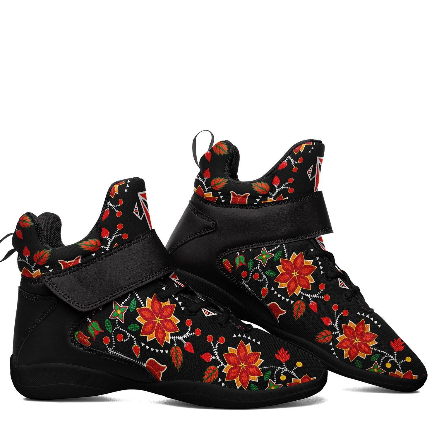 Floral Beadwork Six Bands Kid's Ipottaa Basketball / Sport High Top Shoes 49 Dzine