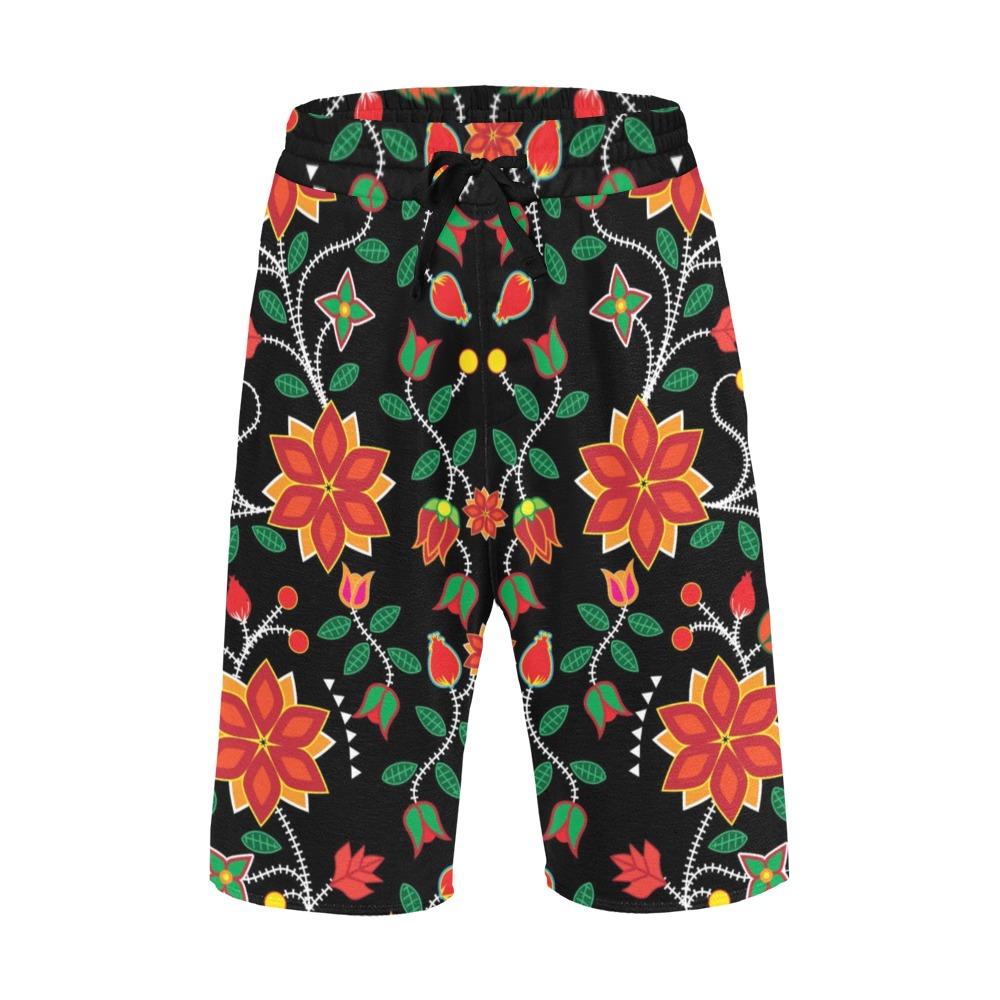 Floral Beadwork Six Bands Men's All Over Print Casual Shorts (Model L23) short e-joyer