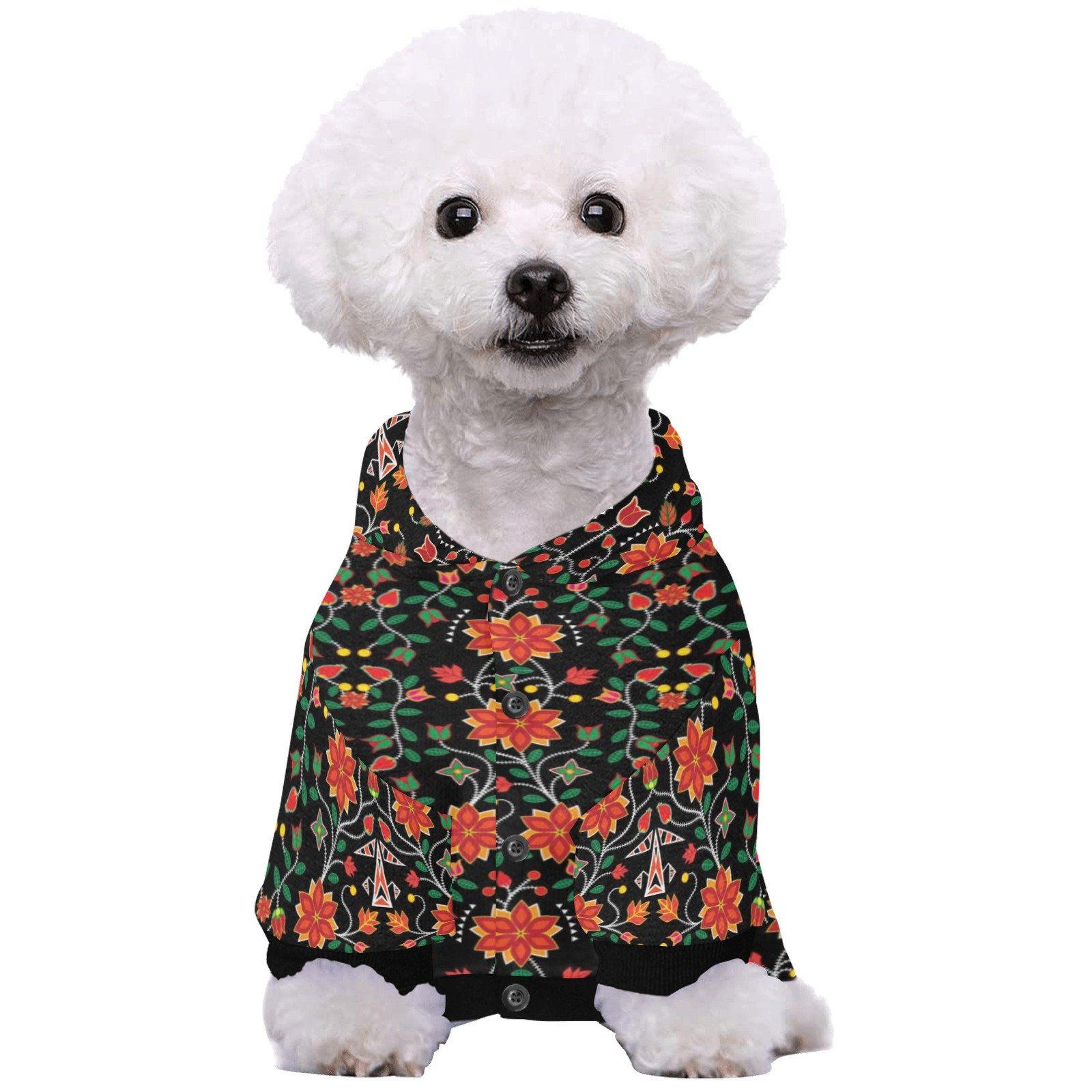 Floral Beadwork Six Bands Pet Dog Hoodie Pet Dog Hoodie e-joyer 