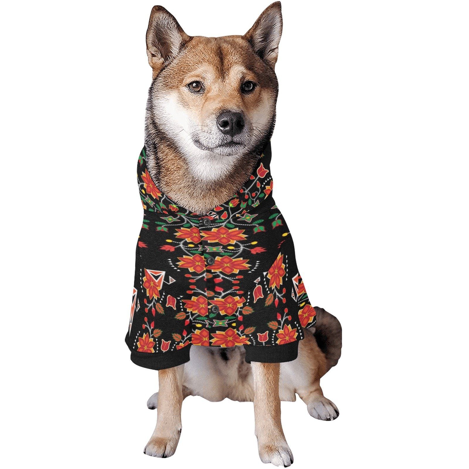 Floral Beadwork Six Bands Pet Dog Hoodie Pet Dog Hoodie e-joyer