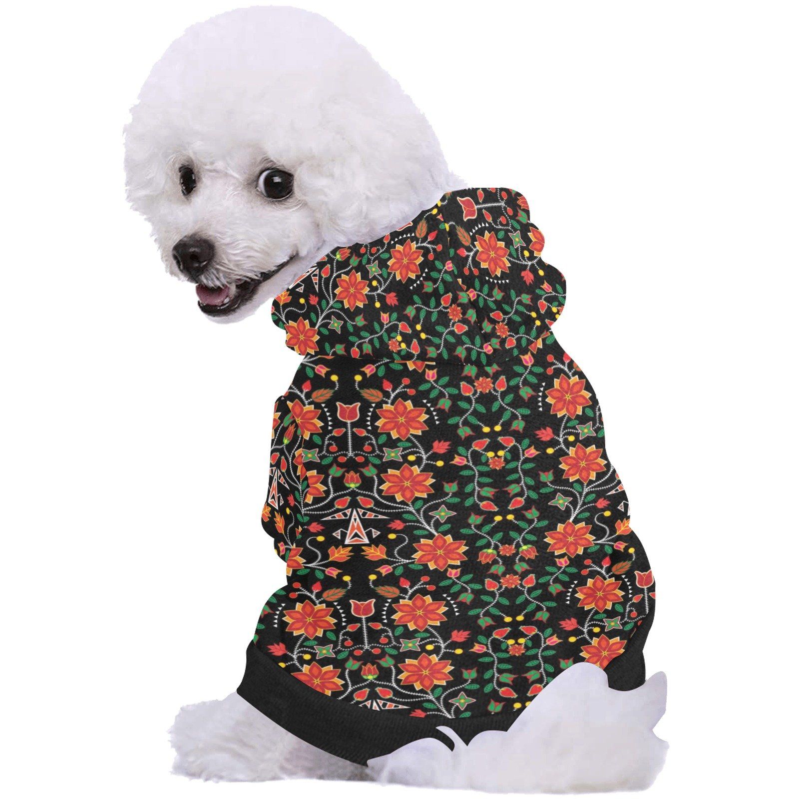 Floral Beadwork Six Bands Pet Dog Hoodie Pet Dog Hoodie e-joyer 