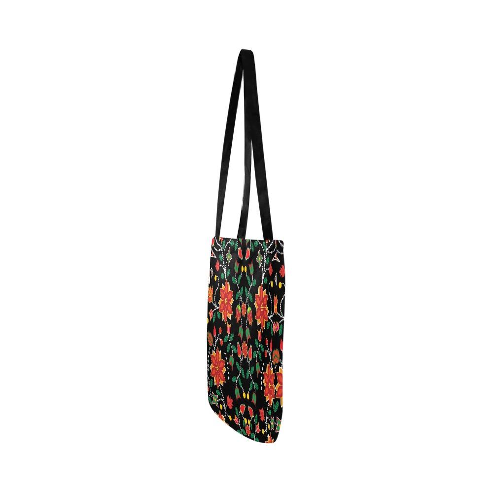 Floral Beadwork Six Bands Reusable Shopping Bag Model 1660 (Two sides) Shopping Tote Bag (1660) e-joyer