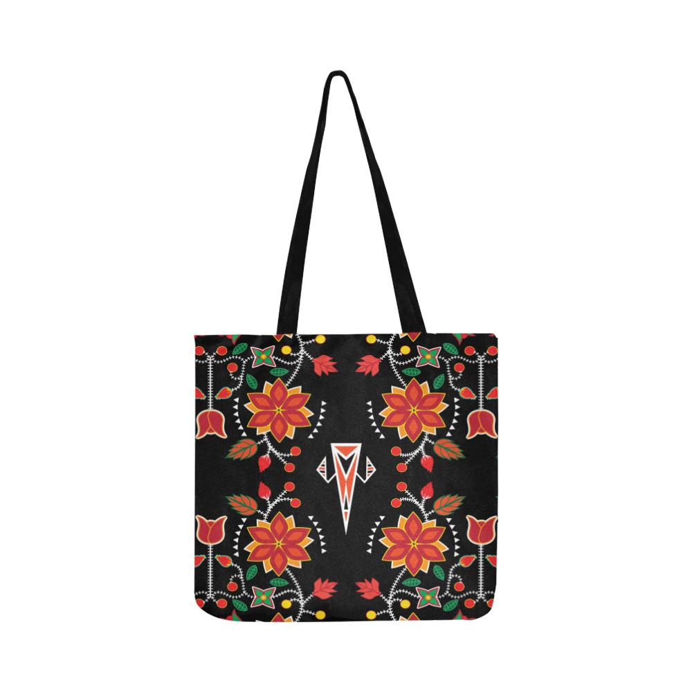 Floral Beadwork Six Bands Reusable Shopping Bag Model 1660 (Two sides) Shopping Tote Bag (1660) e-joyer