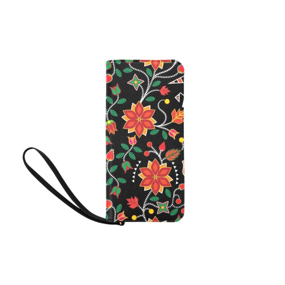 Floral Beadwork Six Bands Women's Clutch Purse (Model 1637) Women's Clutch Purse (1637) e-joyer