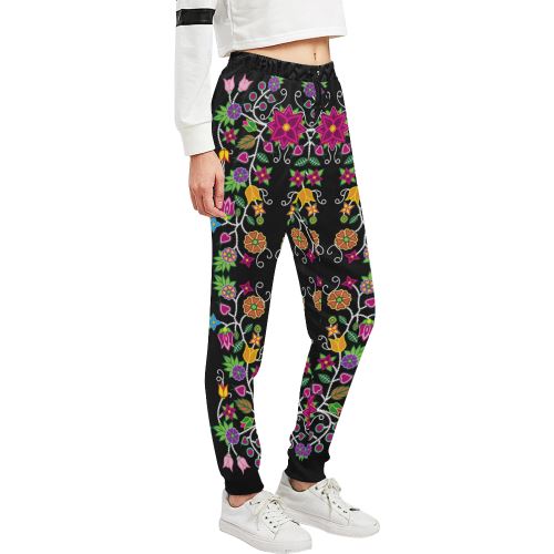 Floral Beadwork Women's All Over Print Sweatpants (Model L11) Women's All Over Print Sweatpants (L11) e-joyer
