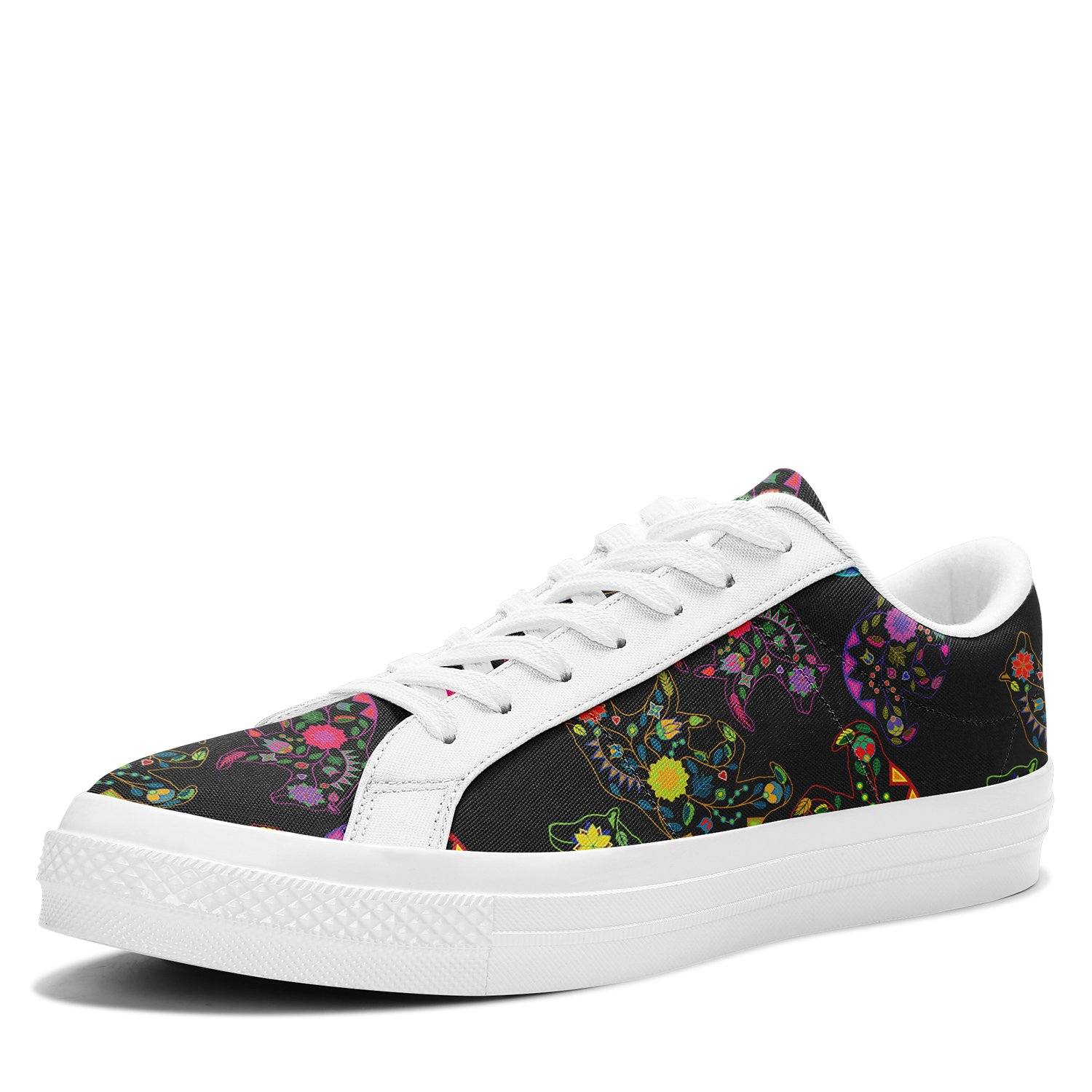 Floral Bear Aapisi Low Top Canvas Shoes White Sole aapisi Herman