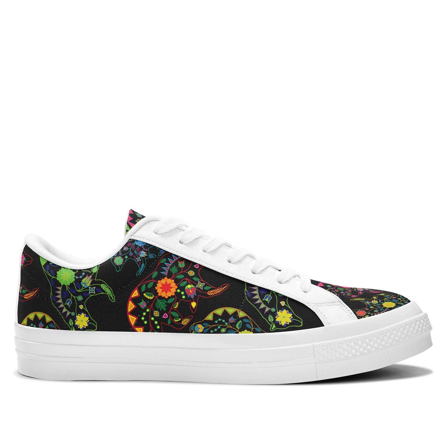 Floral Bear Aapisi Low Top Canvas Shoes White Sole aapisi Herman