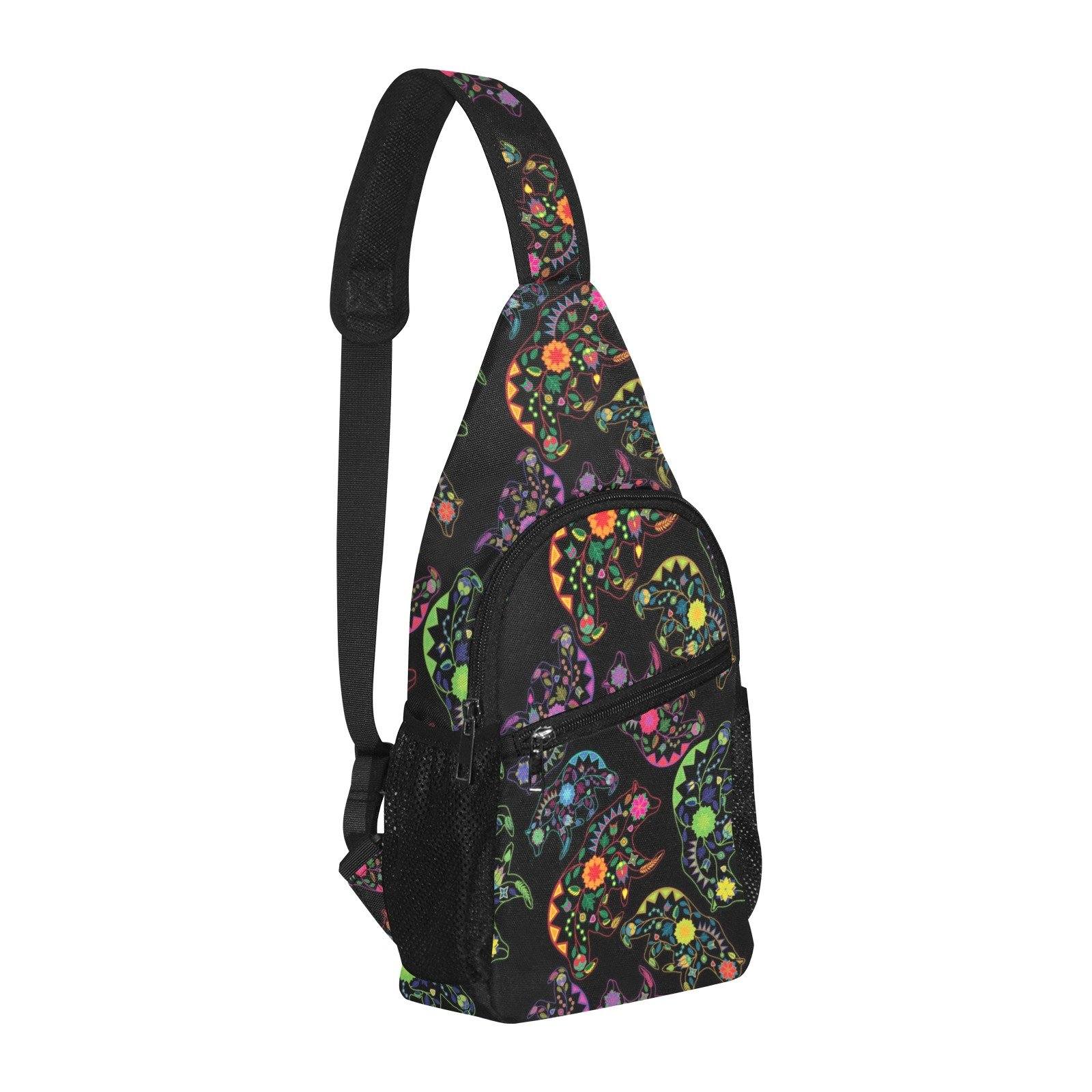 Floral Bear All Over Print Chest Bag (Model 1719) All Over Print Chest Bag (1719) e-joyer