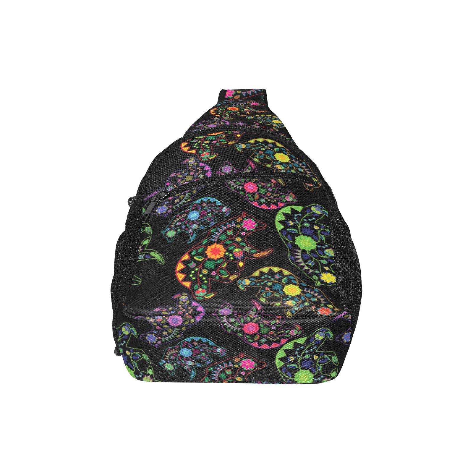 Floral Bear All Over Print Chest Bag (Model 1719) All Over Print Chest Bag (1719) e-joyer