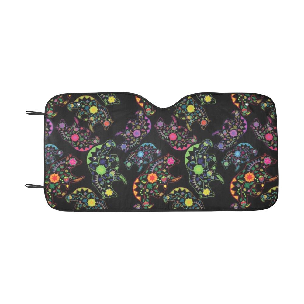 Floral Bear Car Sun Shade 55"x30" Car Sun Shade e-joyer 