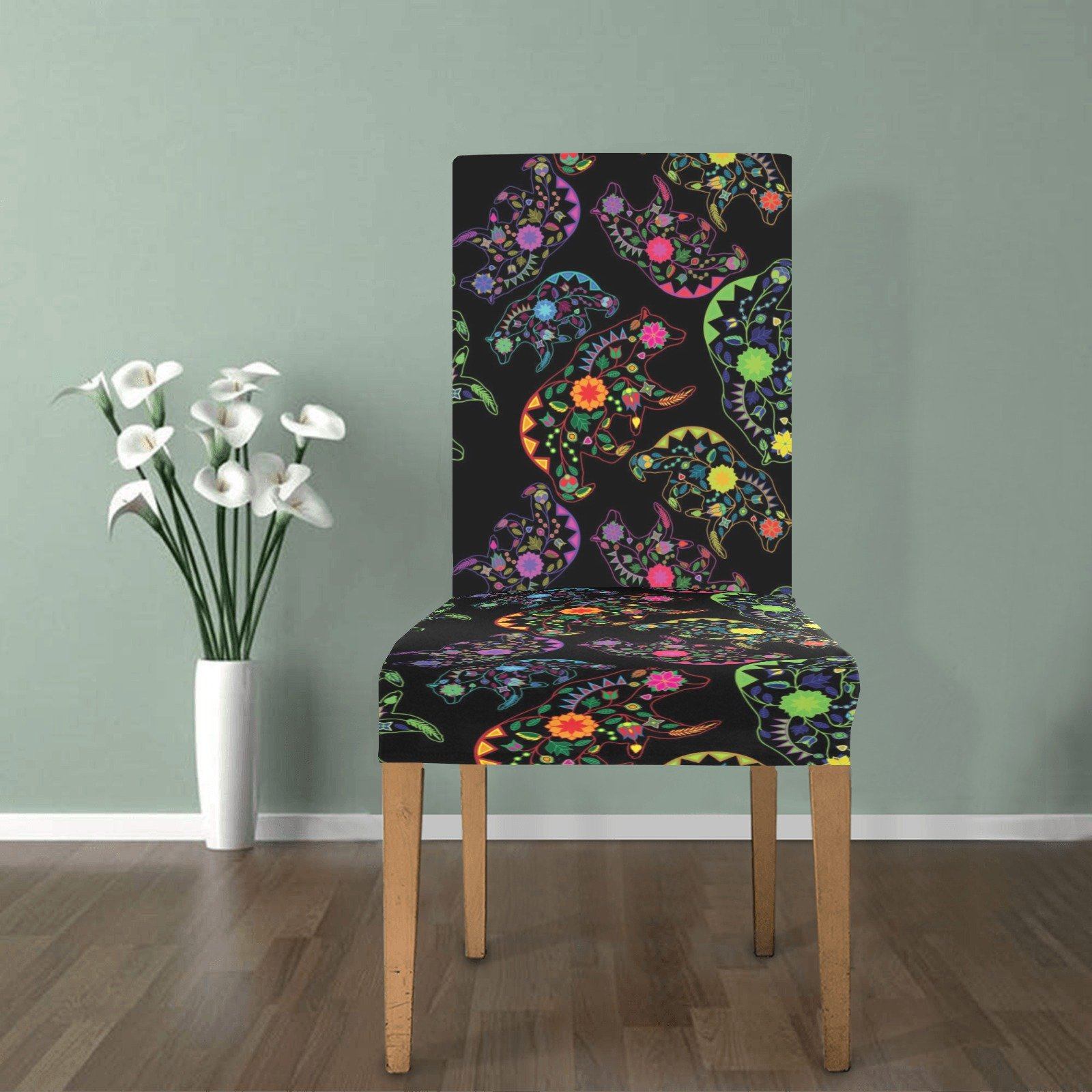 Floral Bear Chair Cover (Pack of 4) Chair Cover (Pack of 4) e-joyer 