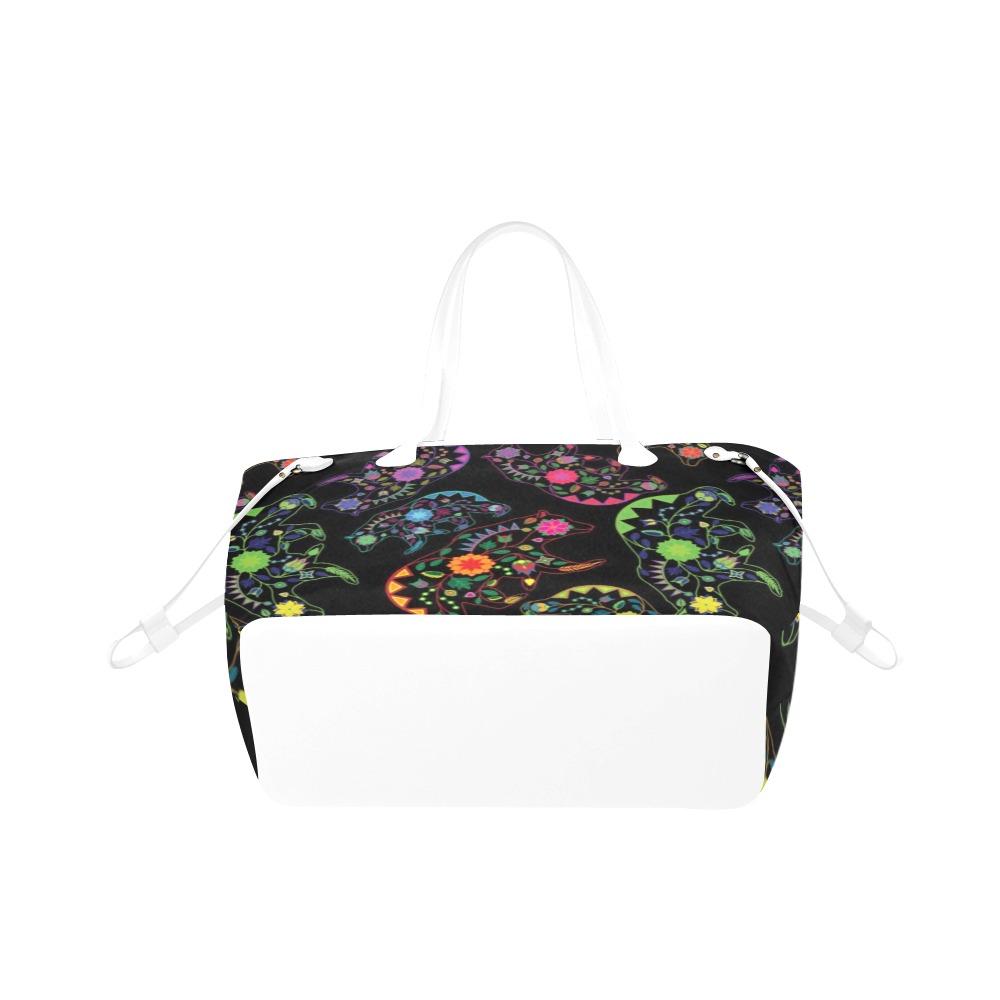 Floral Bear Clover Canvas Tote Bag (Model 1661) Clover Canvas Tote Bag (1661) e-joyer
