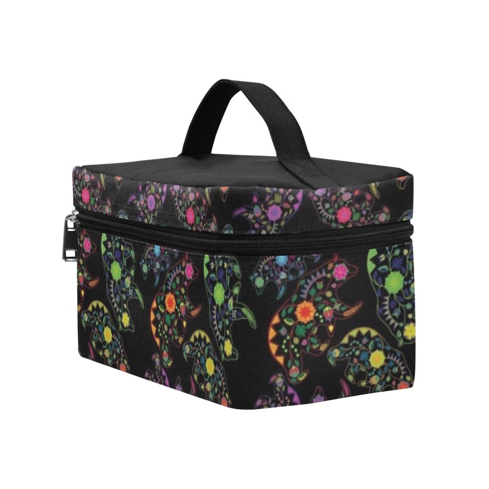 Floral Bear Cosmetic Bag/Large (Model 1658) Cosmetic Bag e-joyer