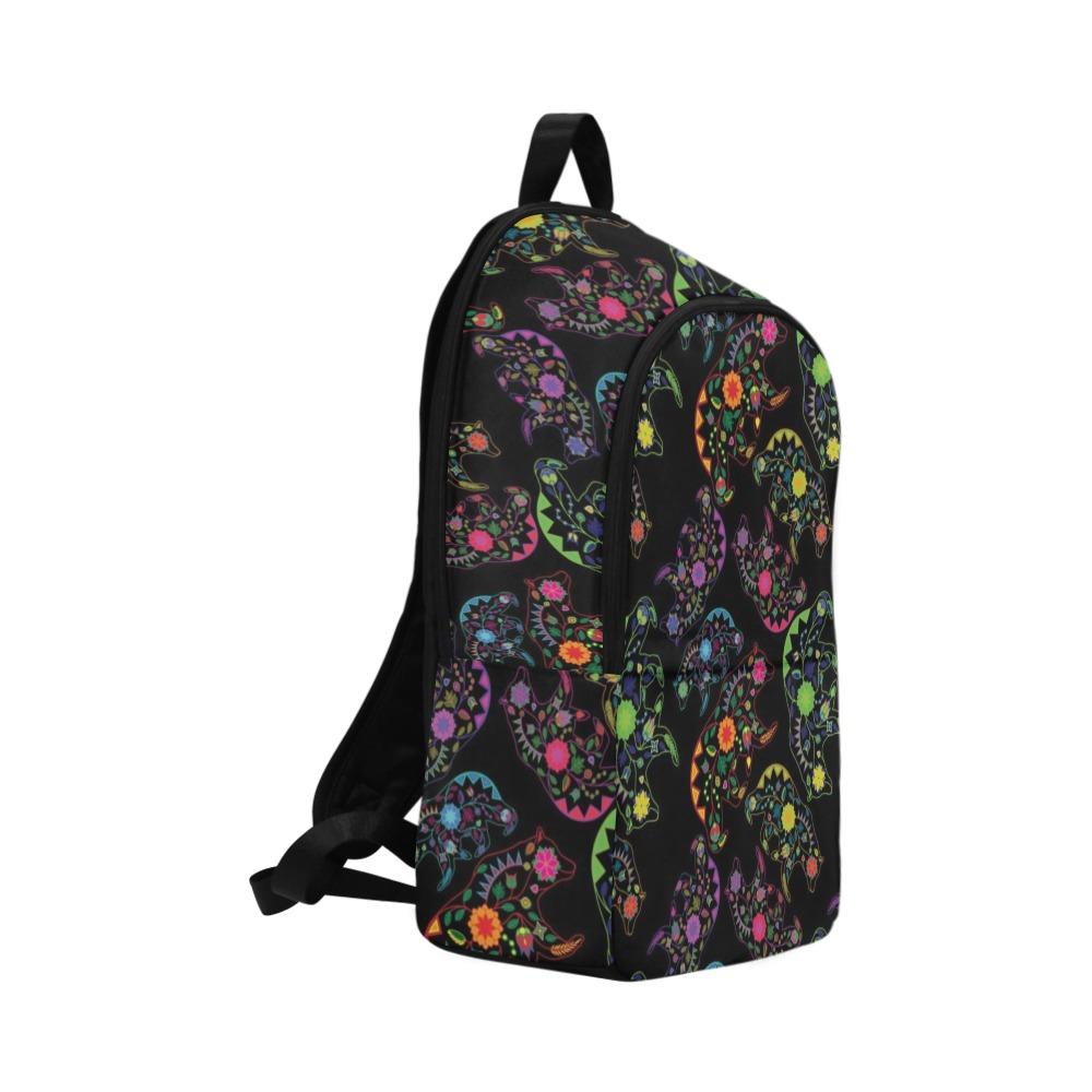 Floral Bear Fabric Backpack for Adult (Model 1659) Casual Backpack for Adult (1659) e-joyer