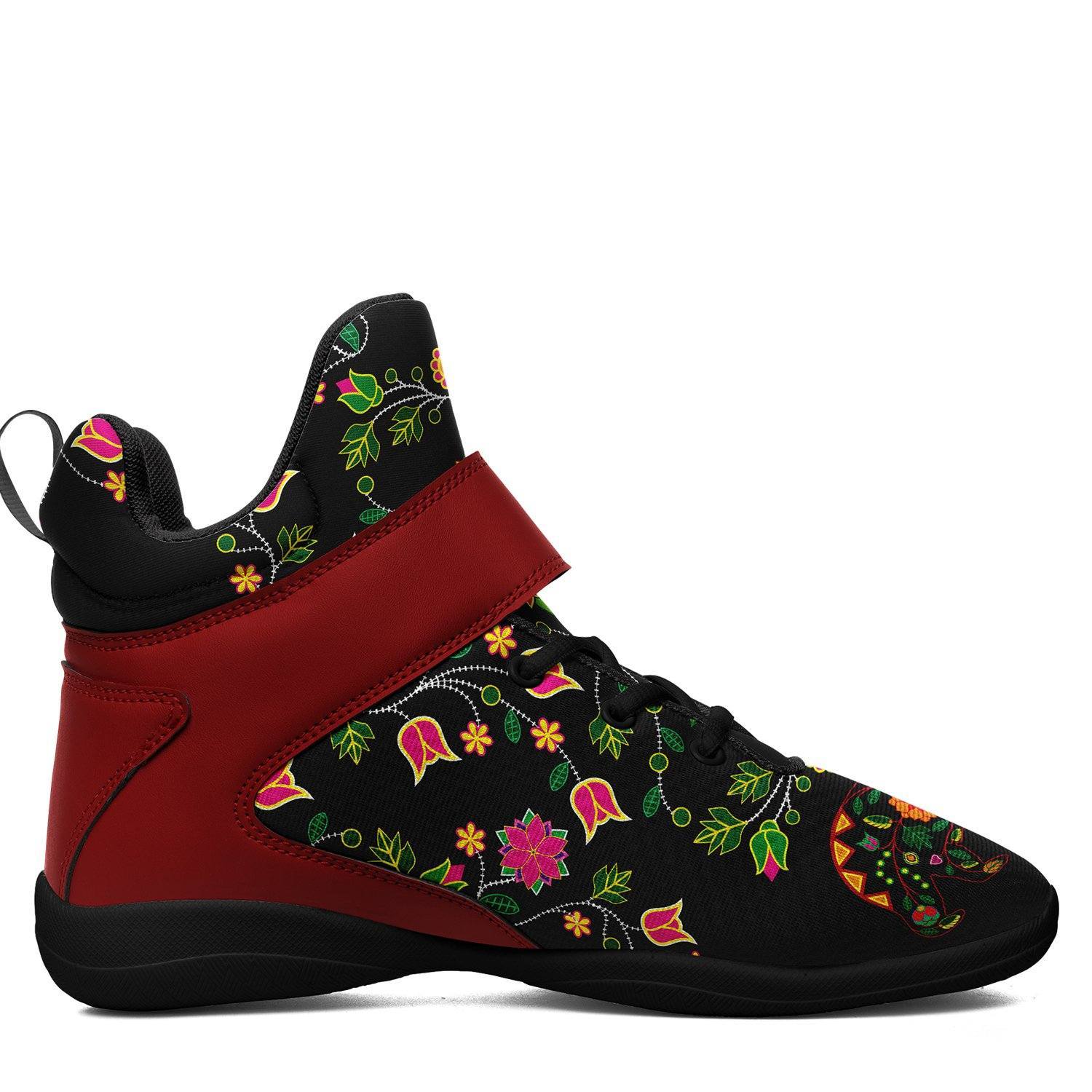 Floral Bear Ipottaa Basketball / Sport High Top Shoes - Black Sole 49 Dzine