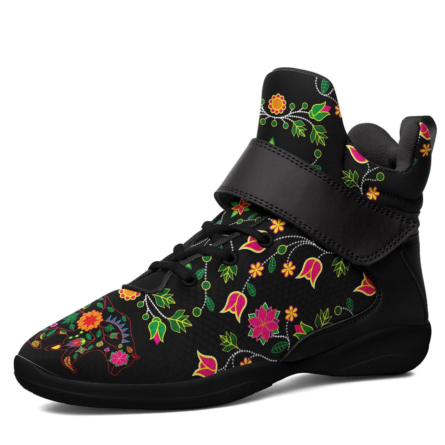 Floral Bear Ipottaa Basketball / Sport High Top Shoes - Black Sole 49 Dzine US Men 7 / EUR 40 Black Sole with Black Strap 