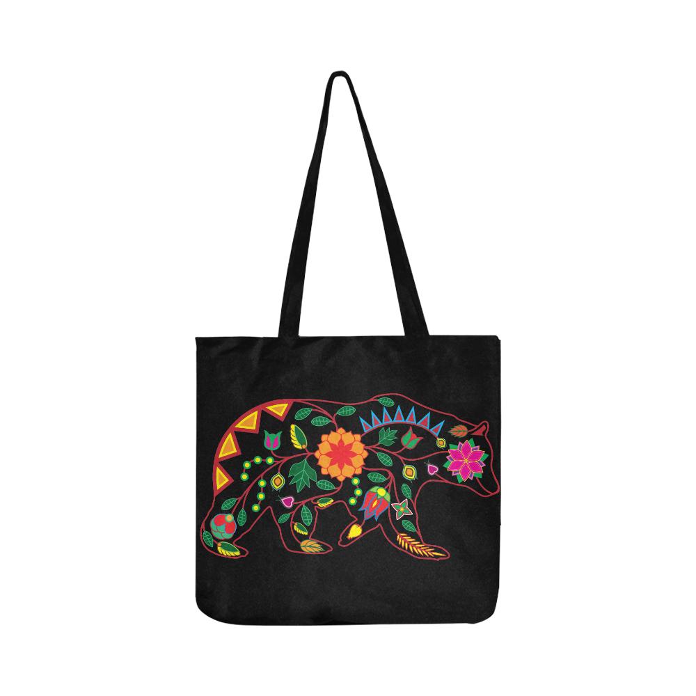 Floral Bear Reusable Shopping Bag Model 1660 (Two sides) Shopping Tote Bag (1660) e-joyer